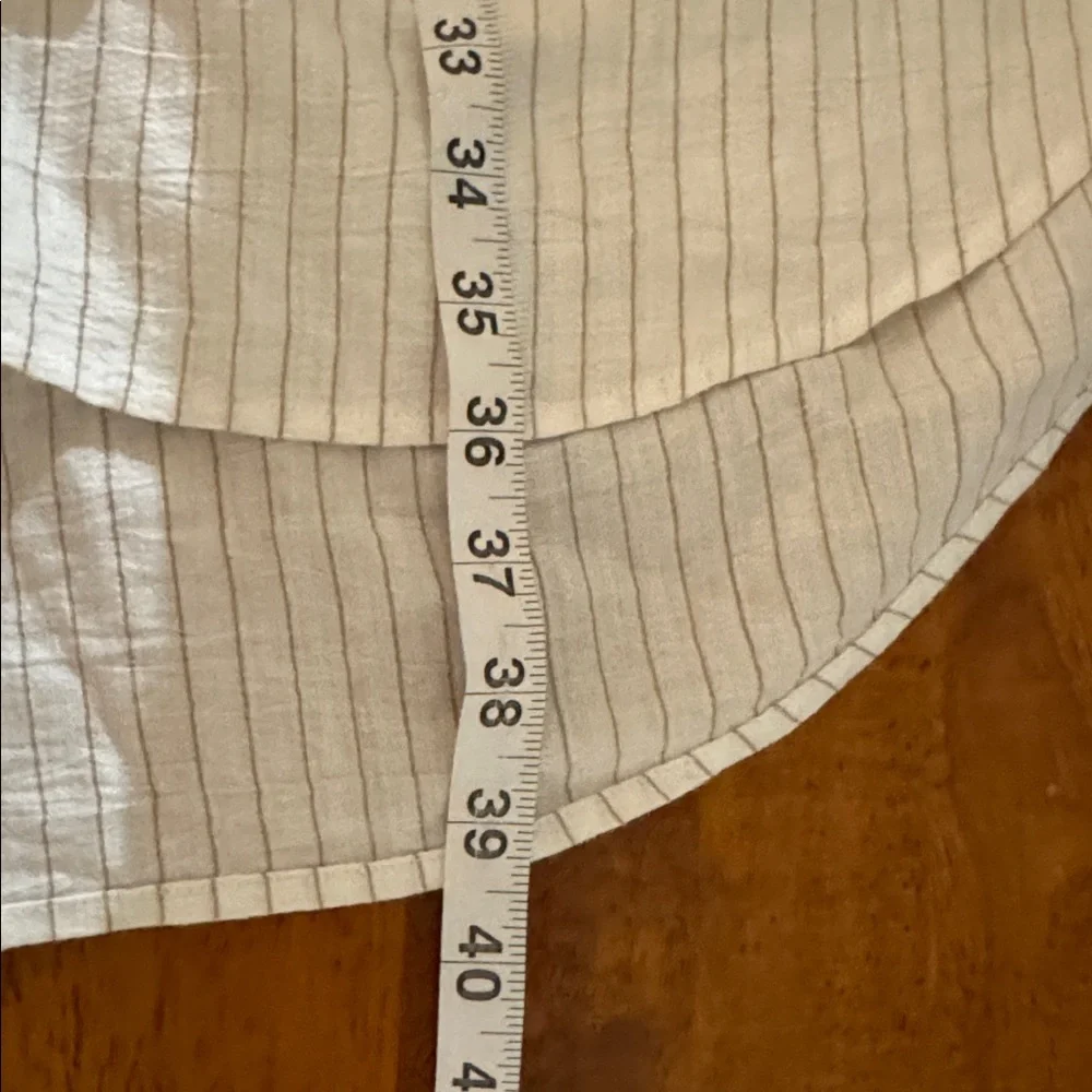 Eileen Fisher Beige and White Striped Shirt never worn size Medium - Picture 8 of 9